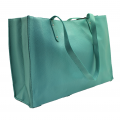 32594- MINT LEATHER SHOPPING BAG